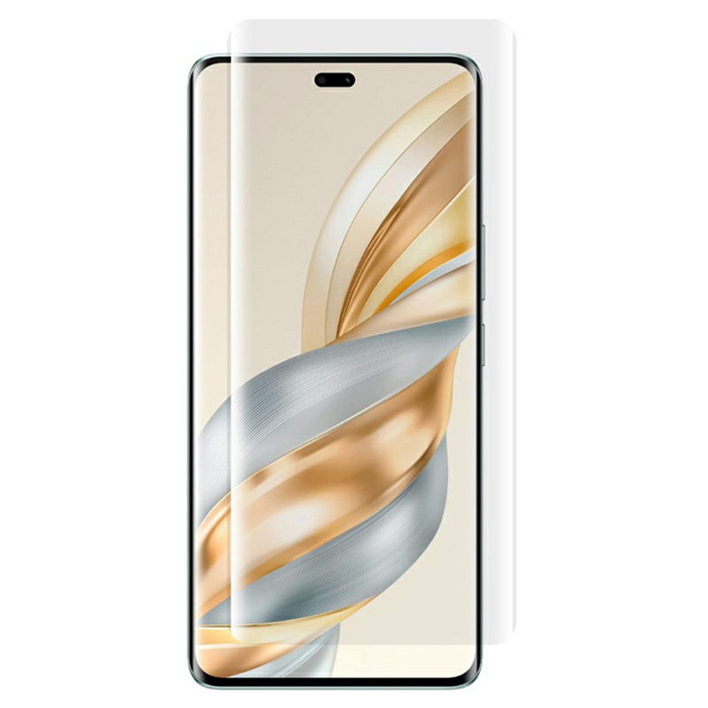 RURIHAI För Honor Magic7 Lite 5G / X9c 5G / X60 Pro 5G Skärmskydd 3D UV-lim Hög aluminium-kiselglasfilm