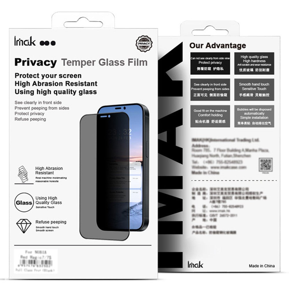IMAK For Xiaomi 15S Pro / 15 Pro Anti-Spy Full Cover Screen Protector Tempered Glass Film
