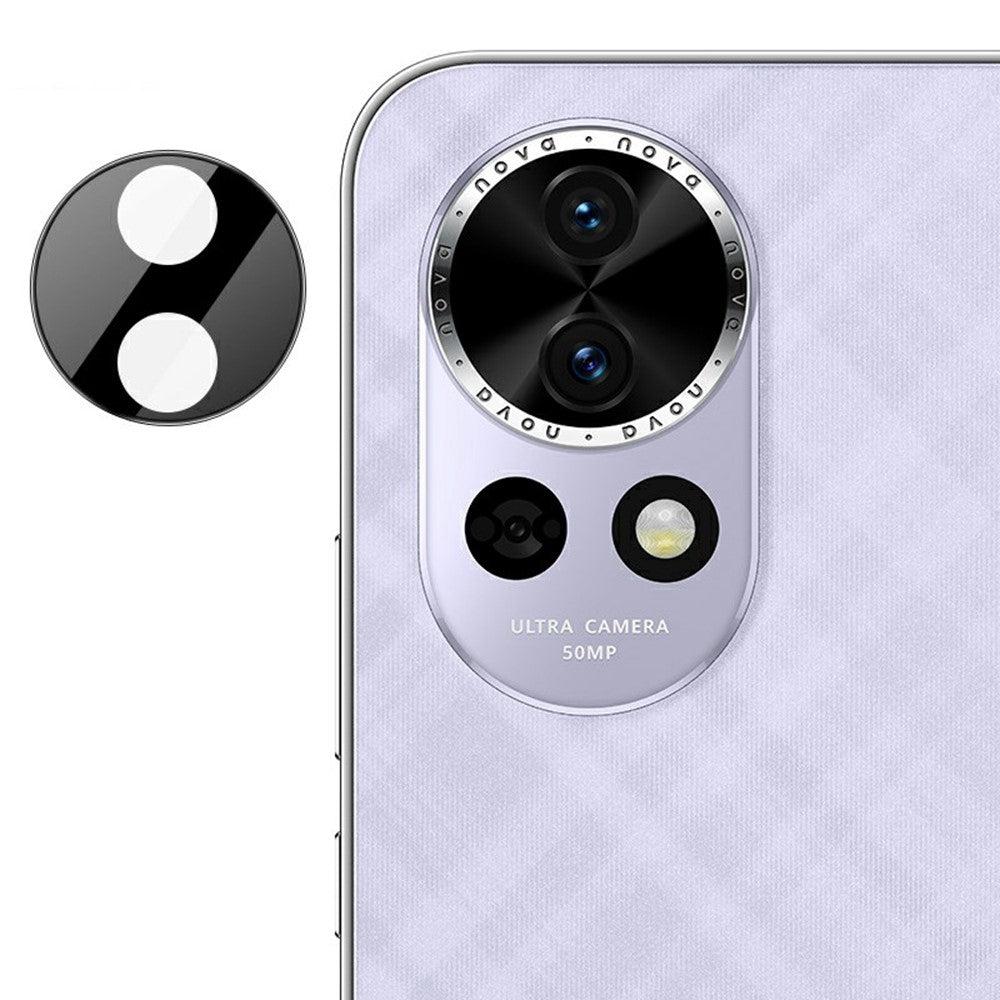 IMAK For Huawei nova 13 5G / nova 12 5G Camera Lens Protector Tempered Glass HD Clear Lens Film (Black Version)
