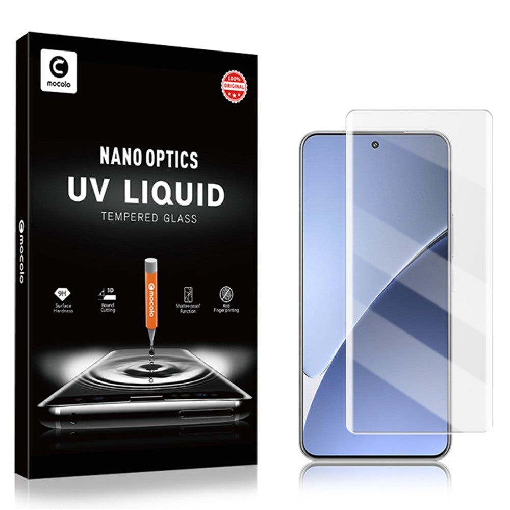 MOCOLO För Xiaomi 15 Pro Skärmskydd Härdat Glas UV Flytande Film 3D Böjd Heltäckande