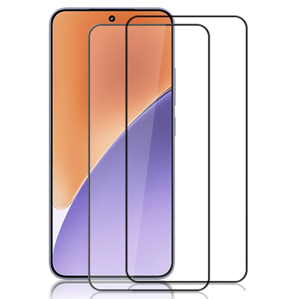 AMORUS 2Pcs For Xiaomi 15 Screen Protector Shatterproof Silk Printing Tempered Glass Film