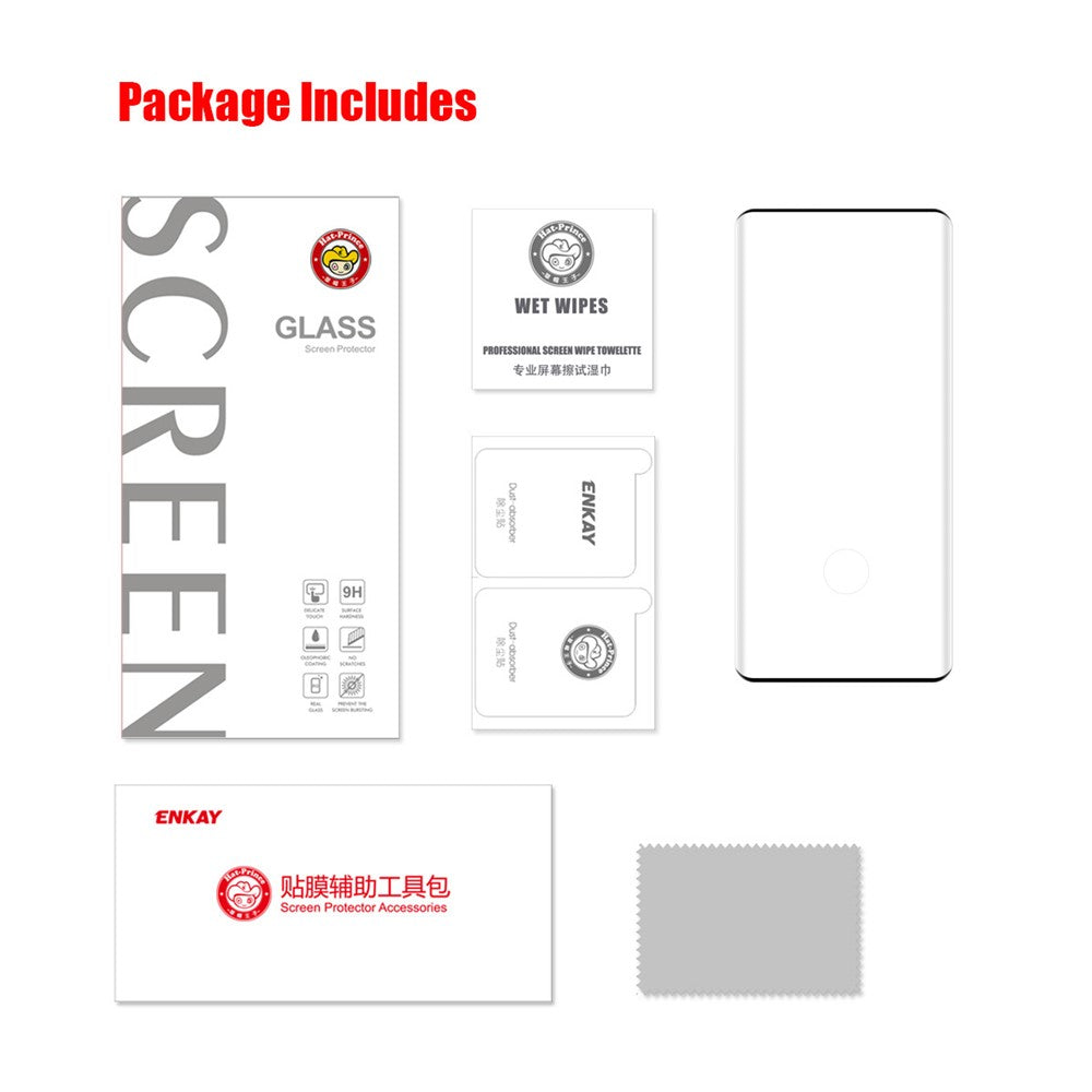 ENKAY HAT PRINCE For Xiaomi 15 Pro Tempered Glass   3D Curved Clear Screen Protector Support Fingerprint Unlock