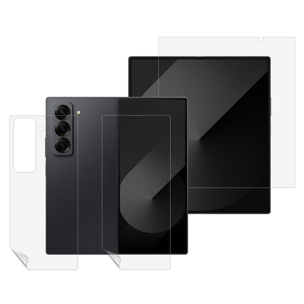 For Samsung Galaxy Z Fold 6 SE Screen Protector Set, Front + Back Full Cover TPU+PET Hydrogel Film