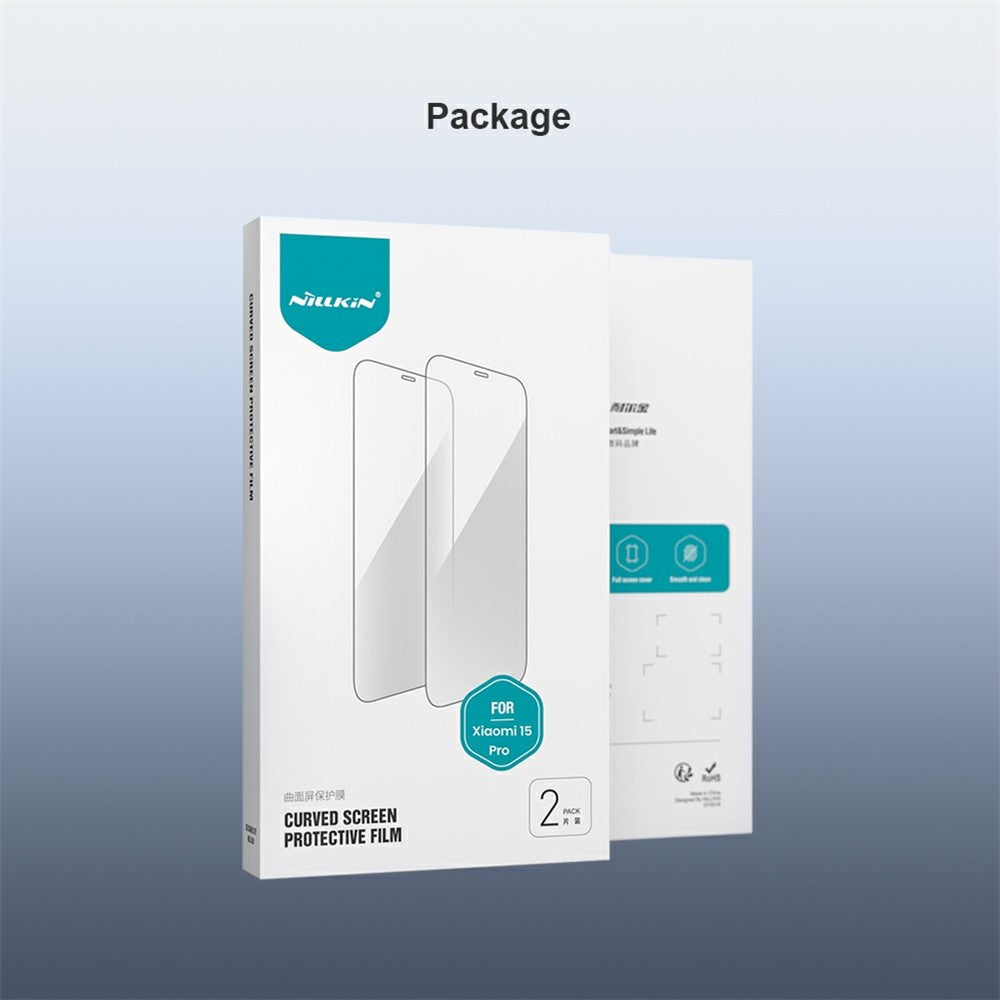 NILLKIN 2Pcs For Xiaomi 15 Ultra / 15S Pro / 15 Pro Screen Protector Scratch-Proof PMMA Film with Easy Installation Tool
