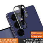 IMAK For Samsung Galaxy S25 Ultra Tempered Glass Lens Film+Acrylic Cap (Black Version)