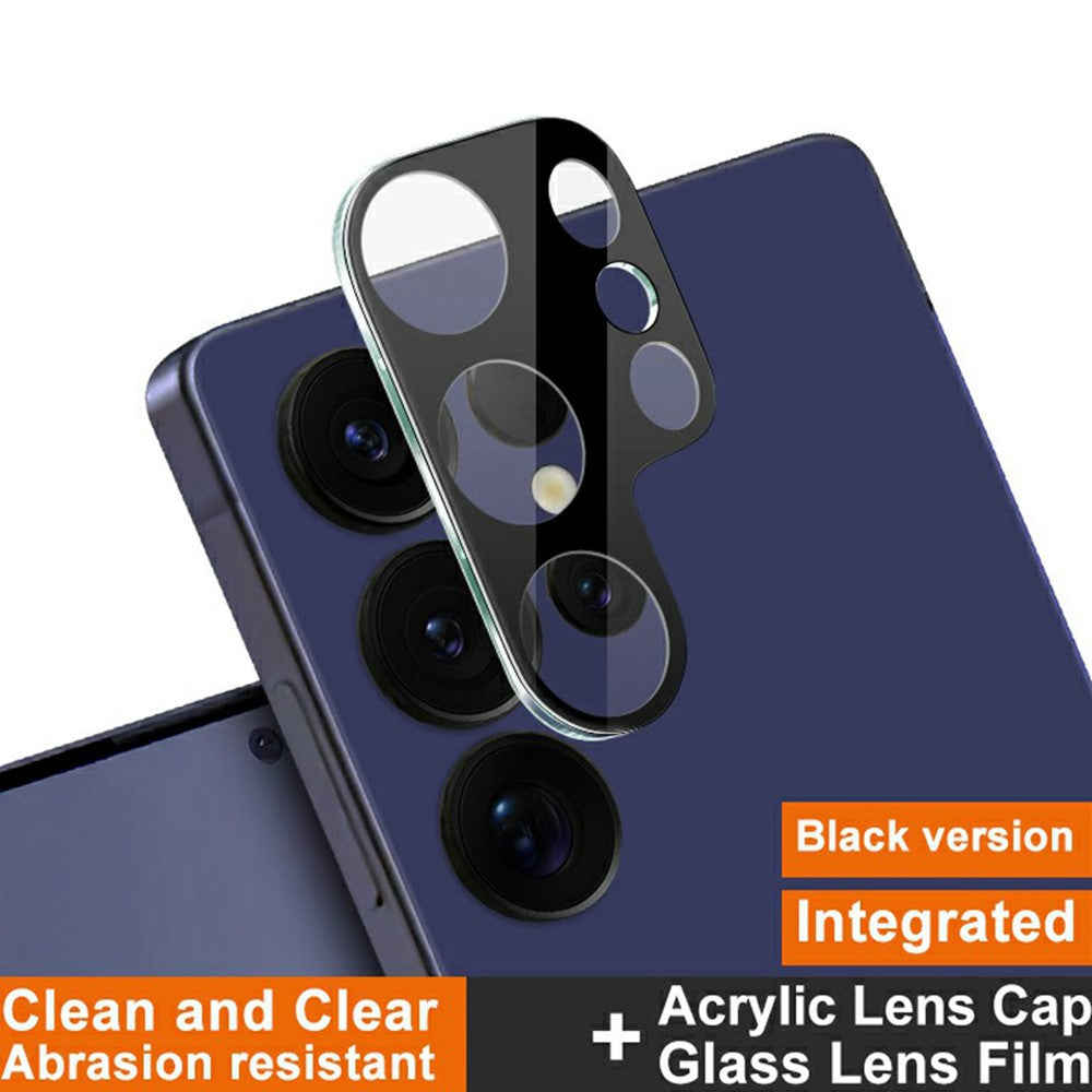 IMAK For Samsung Galaxy S25 Ultra Tempered Glass Lens Film+Acrylic Cap (Black Version)