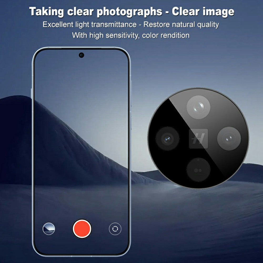 IMAK For Oppo Find X8 5G Tempered Glass Camera Lens Protector with Self-Positioning Frame (Black Version)