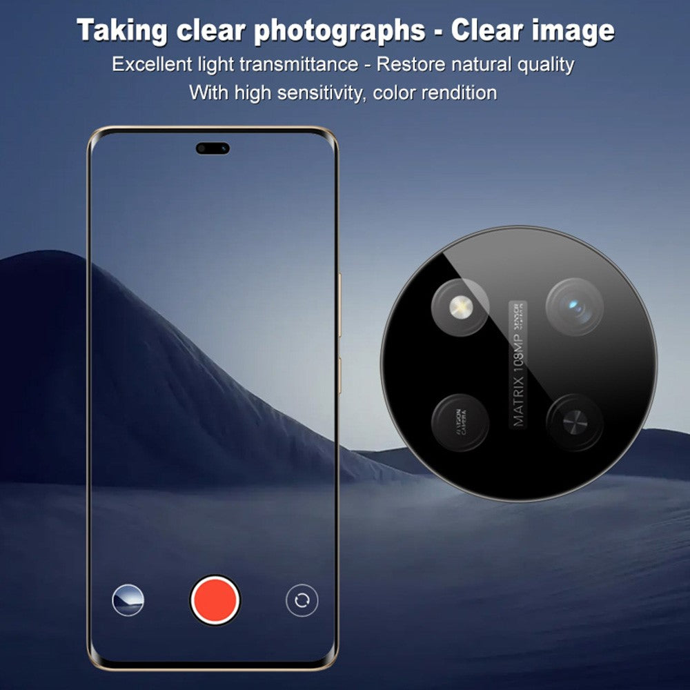 IMAK For Honor Magic7 Lite 5G / X9c 5G / X60 Pro 5G Tempered Glass Camera Lens Protector with Self-Positioning Frame (Black Version)