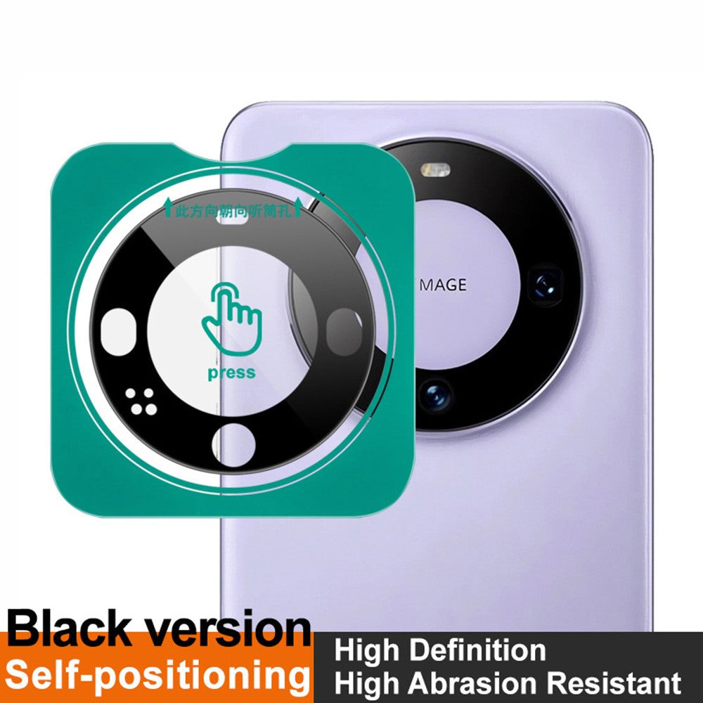 IMAK For Huawei Mate 60 Tempered Glass Camera Lens Protector with Self-Positioning Frame (Black Version)