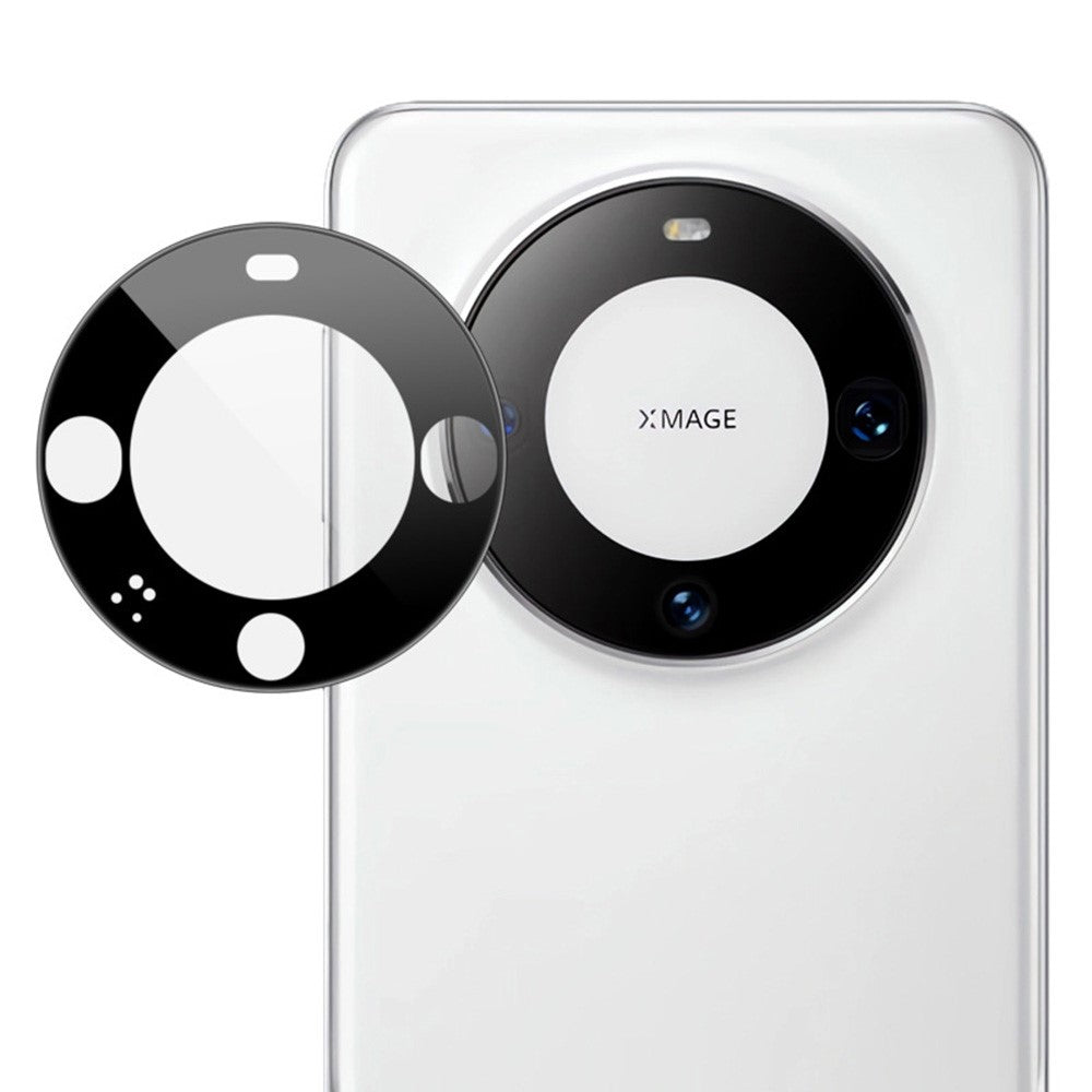 IMAK For Huawei Mate 60 Pro / Mate 60 Pro+ Tempered Glass Camera Lens Protector with Self-Positioning Frame (Black Version)