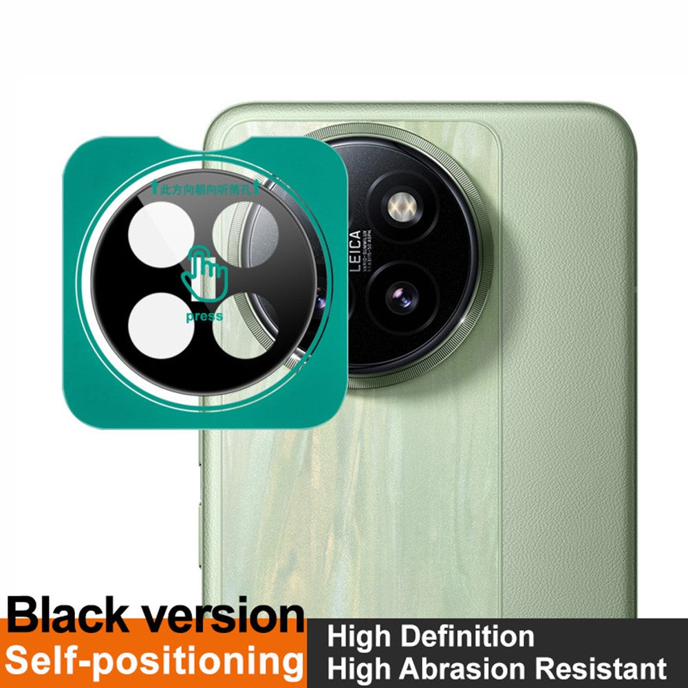 IMAK For Xiaomi 14 Civi 5G / Civi 4 Pro 5G Tempered Glass Camera Lens Protector with Self-Positioning Frame (Black Version)