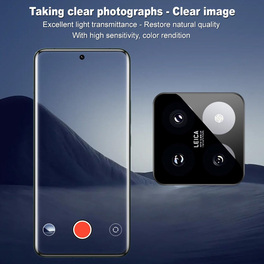IMAK For Xiaomi 14 Pro Tempered Glass Camera Lens Protector with Self-Positioning Frame (Black Version)