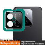 IMAK For Xiaomi 14 Tempered Glass Camera Lens Protector with Self-Positioning Frame (Black Version)