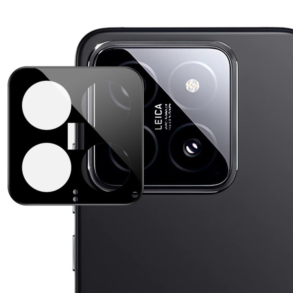 IMAK For Xiaomi 14 Tempered Glass Camera Lens Protector with Self-Positioning Frame (Black Version)