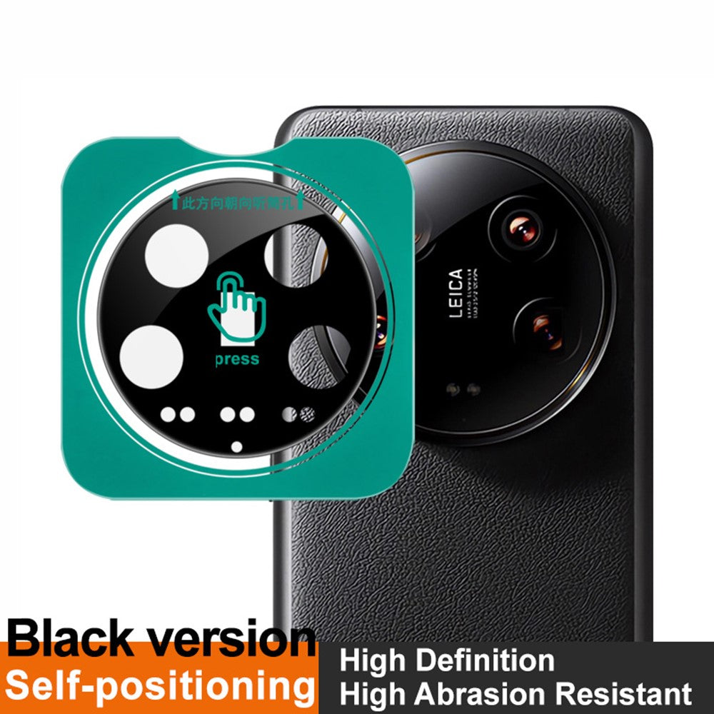 IMAK For Xiaomi 14 Ultra Tempered Glass Camera Lens Protector with Self-Positioning Frame (Black Version)