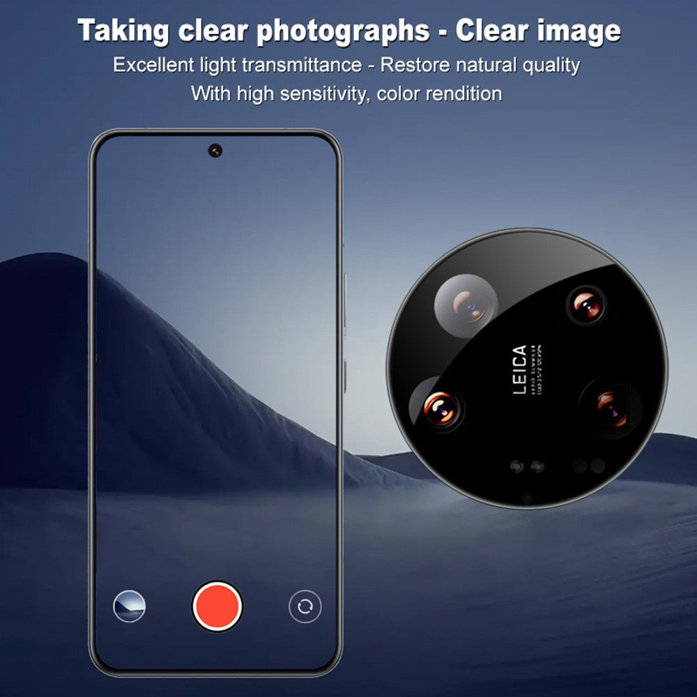 IMAK For Xiaomi 14 Ultra Tempered Glass Camera Lens Protector with Self-Positioning Frame (Black Version)