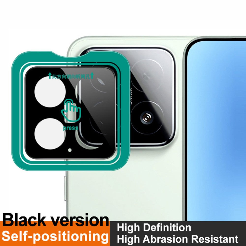 IMAK For Xiaomi 15 / 15 Custom Edition Tempered Glass Camera Lens Protector with Self-Positioning Frame (Black Version)