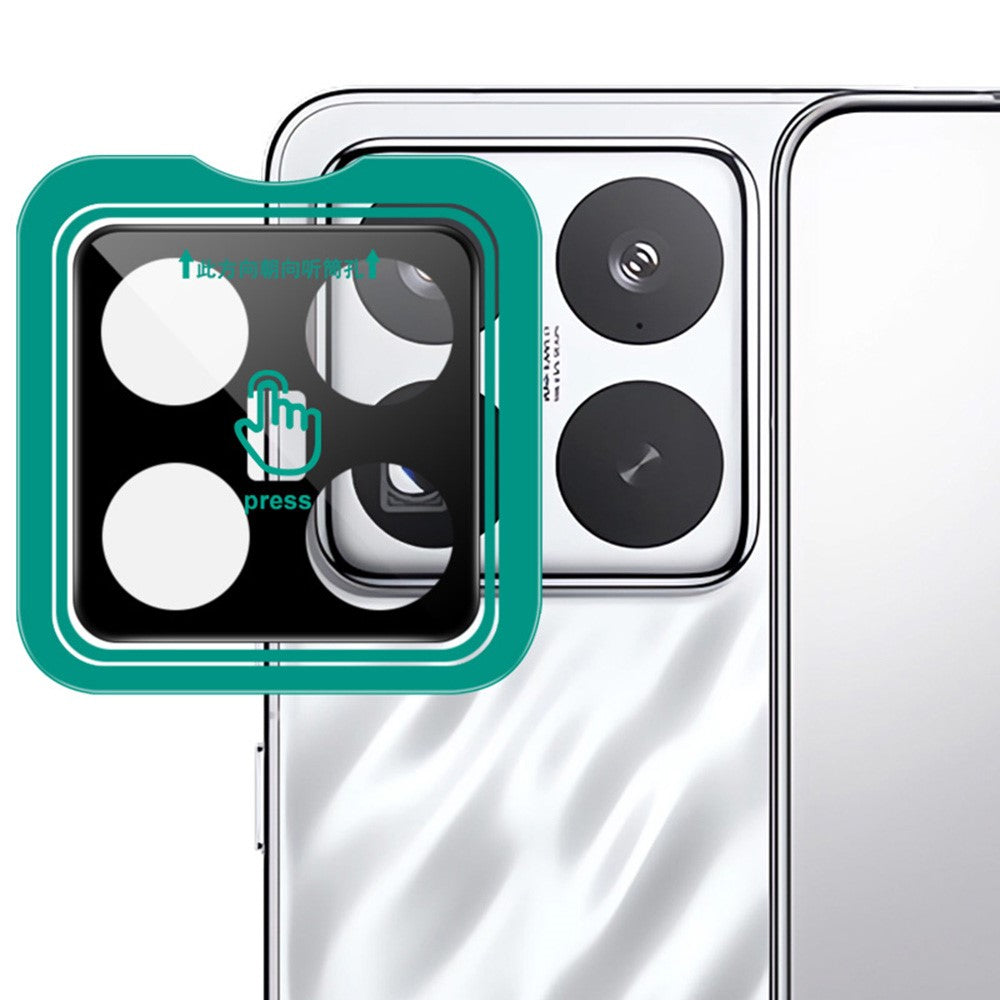 IMAK For Xiaomi 15S Pro / 15 Pro Tempered Glass Camera Lens Protector with Self-Positioning Frame (Black Version)