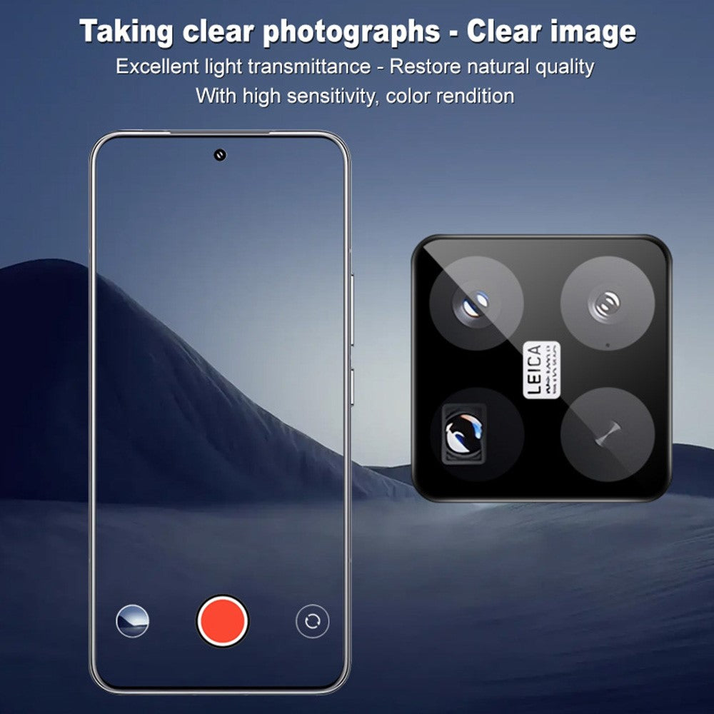 IMAK For Xiaomi 15S Pro / 15 Pro Tempered Glass Camera Lens Protector with Self-Positioning Frame (Black Version)