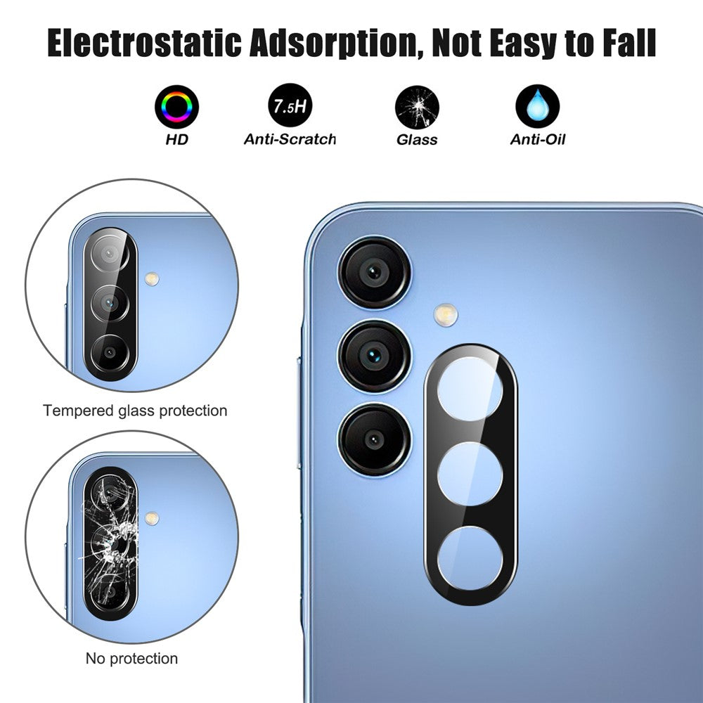 For Samsung Galaxy A36 5G Camera Lens Protector Black Tempered Glass Lens Film