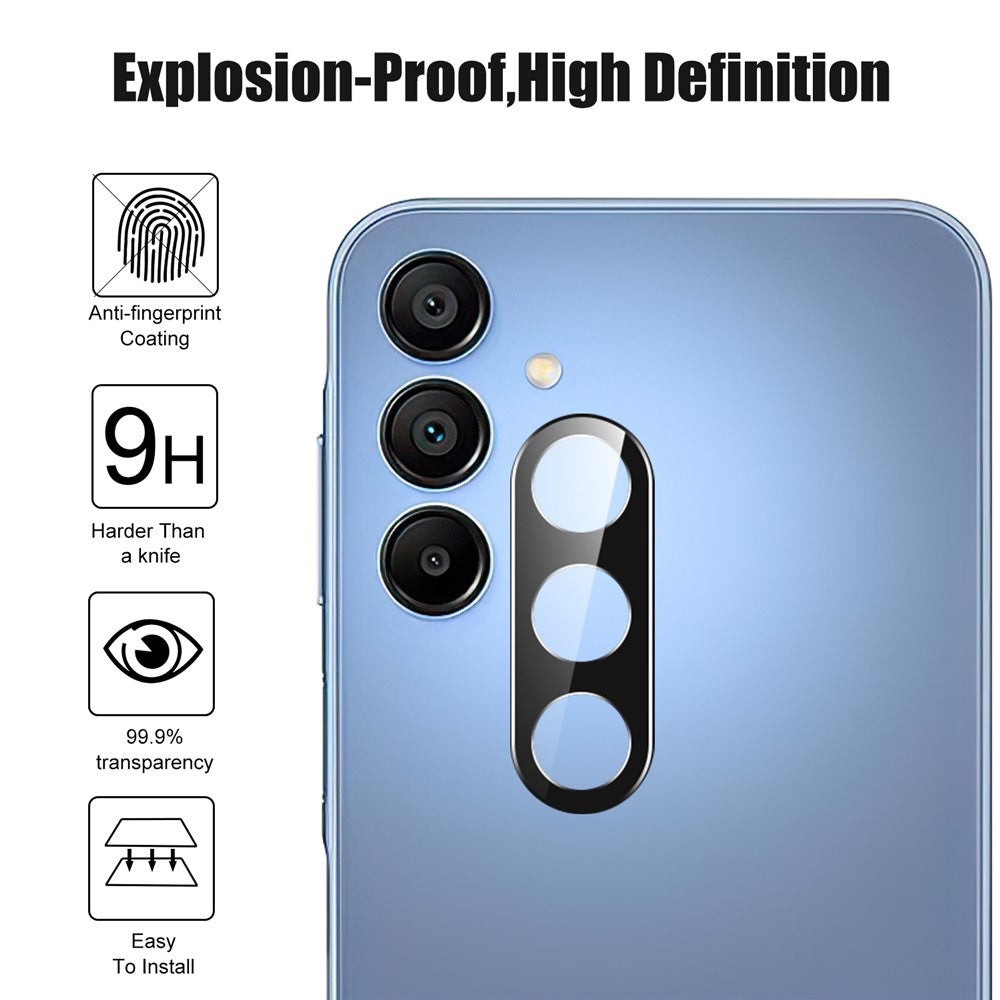 For Samsung Galaxy A36 5G Camera Lens Protector Black Tempered Glass Lens Film