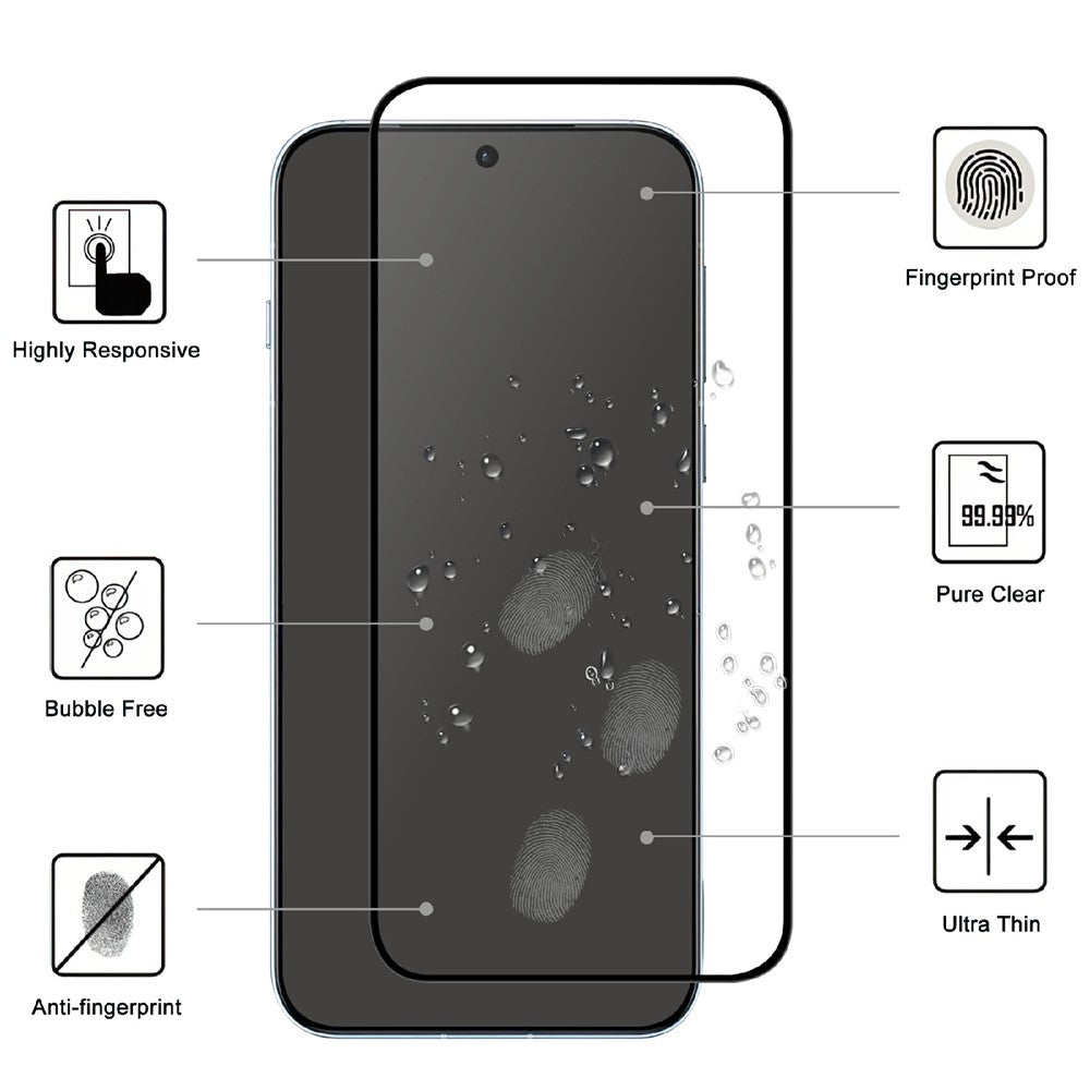 For Oppo Find X8 5G AGC Tempered Glass with Black Edge Full Glue Full Coverage Screen Protector