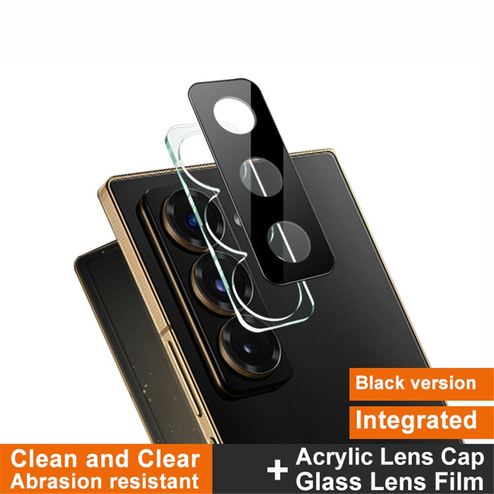 IMAK härdat glas med linsfilm och akryllinsskydd för Samsung Galaxy Z Fold Special / W25 5G (svart version)