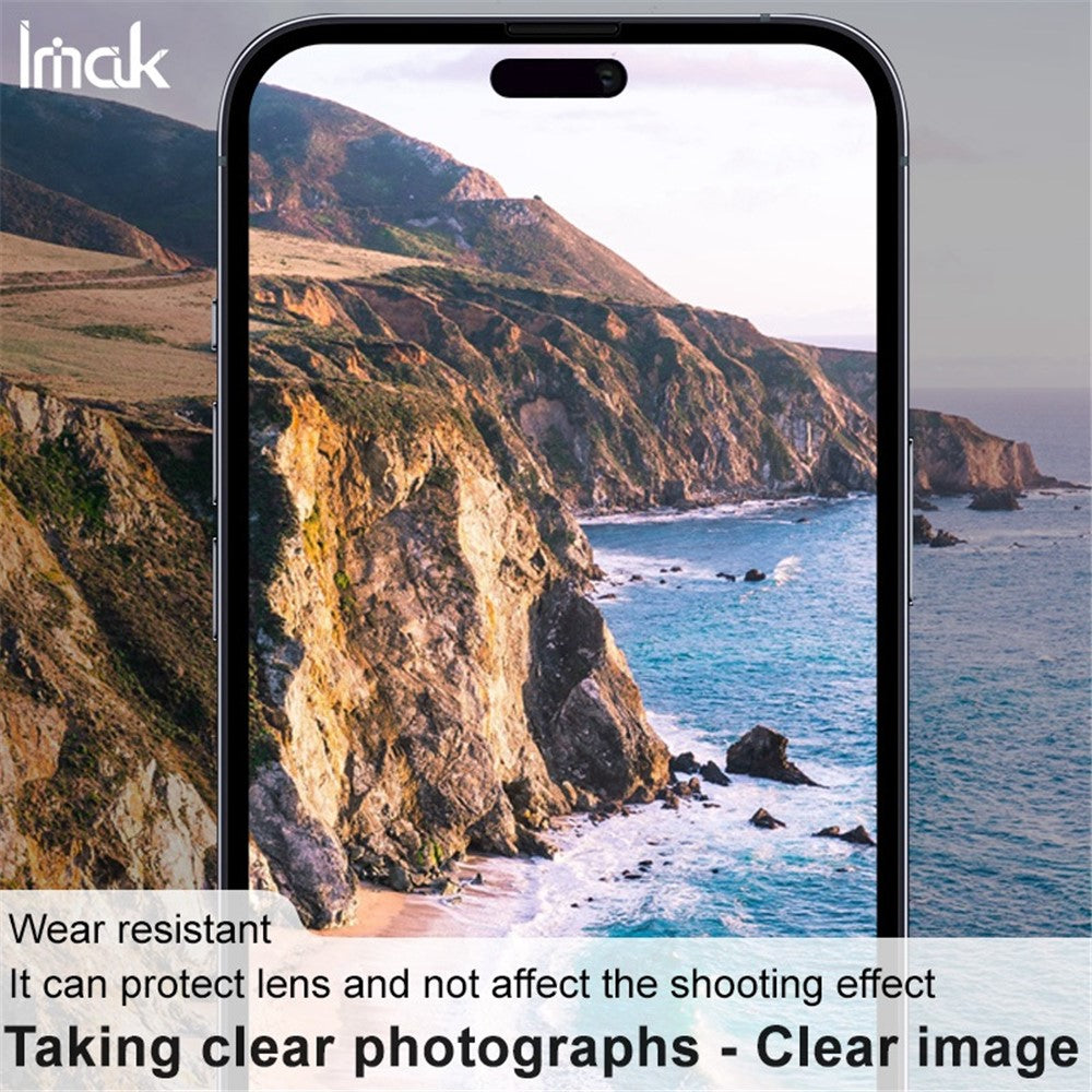 IMAK Anti-scratch Lens Protector for iPhone 14 Pro / 14 Pro Max, Tempered Glass Camera Lens Film + Acrylic Lens Cap