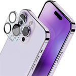 IMAK Anti-scratch Lens Protector for iPhone 14 Pro / 14 Pro Max, Tempered Glass Camera Lens Film + Acrylic Lens Cap