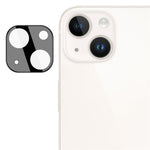 IMAK Hærdet Glas Linsebeskytter + Akryl Linsehætte til iPhone 14 / 14 Plus, Kamera Linsefilm Mod Slid (Sort Version)