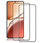 AMORUS 2Pcs For Oppo Reno12 F 4G / 5G Screen Protector Shatterproof Silk Printing Tempered Glass Film