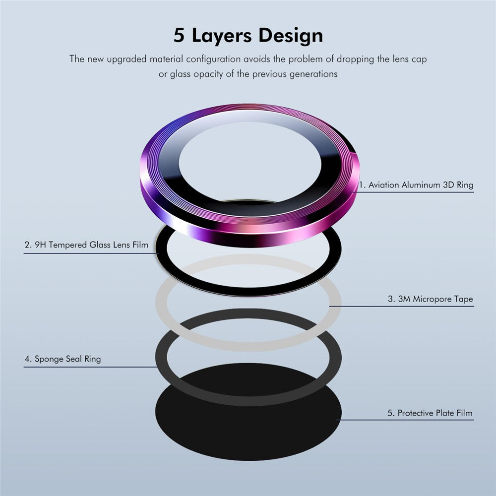 ENKAY HAT PRINCE For iPhone 17th / 16th Camera Lens Protector Metal Ring Lens Film