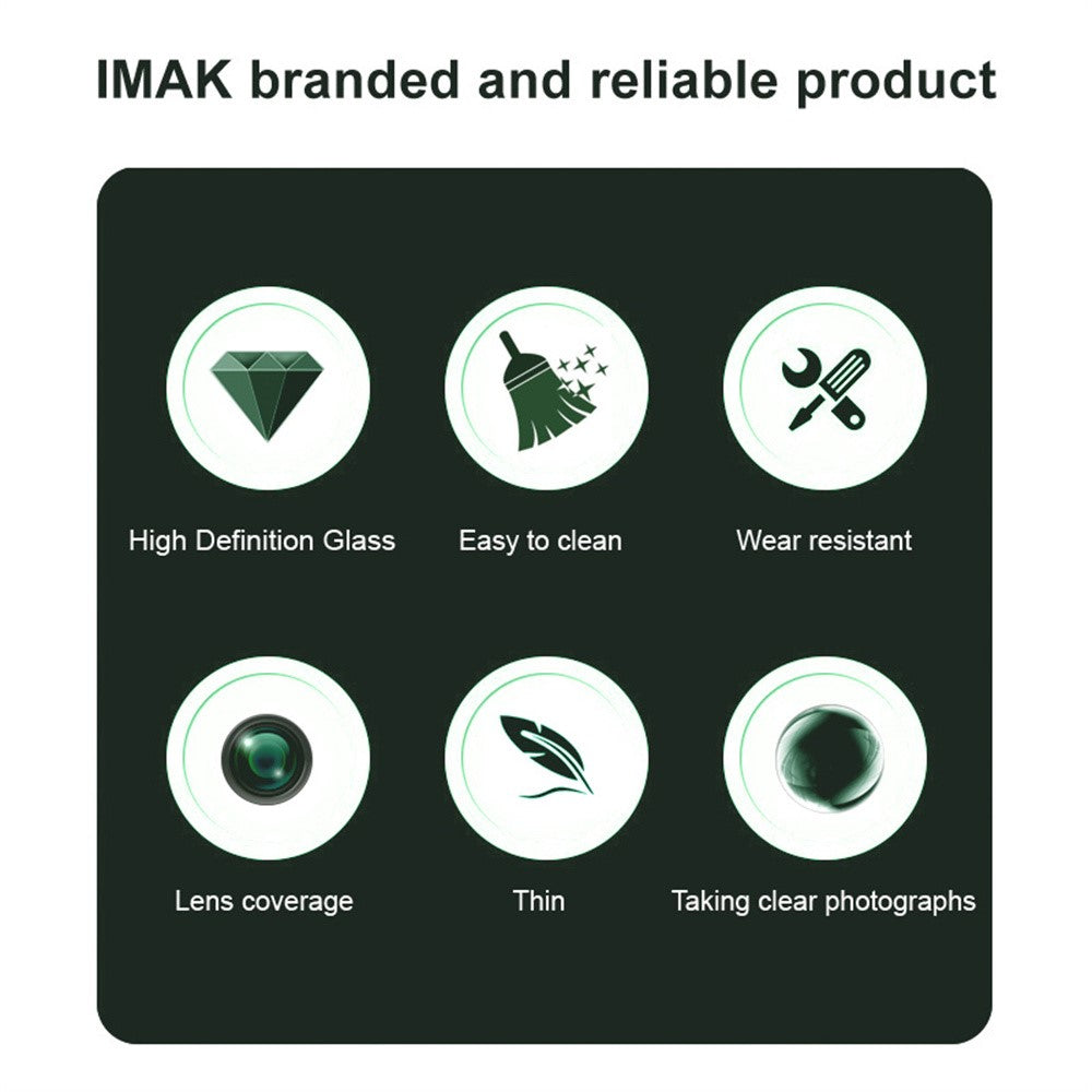 IMAK For Huawei Mate X6 Camera Lens Protector Tempered Glass HD Clear Lens Film (Black Version)