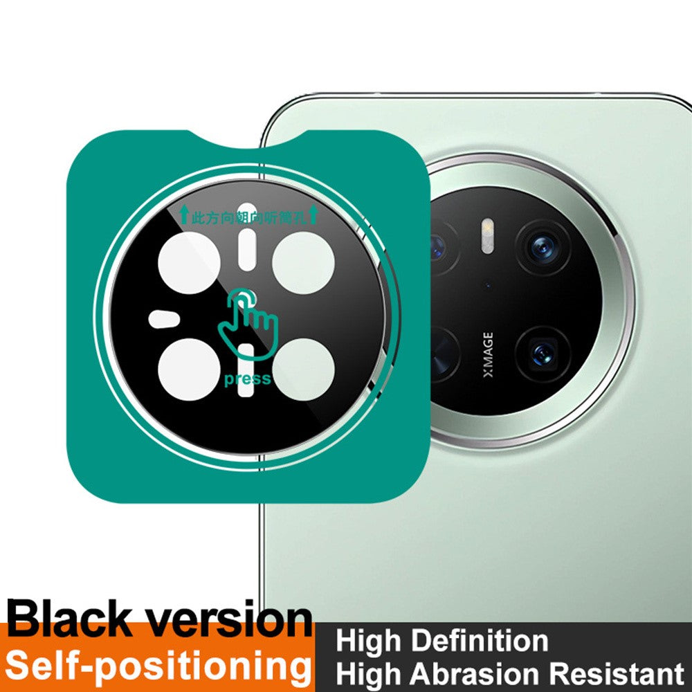 IMAK For Huawei Mate 70 Tempered Glass Camera Lens Protector with Self Positioning Frame (Black Version)