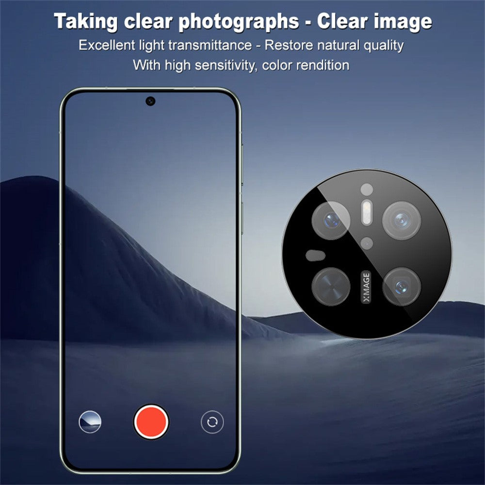 IMAK For Huawei Mate 70 Tempered Glass Camera Lens Protector with Self Positioning Frame (Black Version)