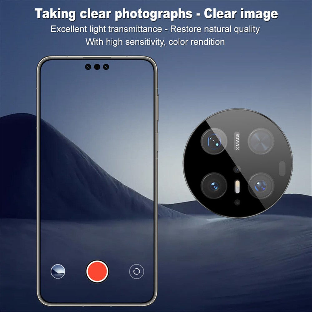 IMAK For Huawei Mate 70 Pro / Mate 70 Pro+ Tempered Glass Camera Lens Protector with Self Positioning Frame (Black Version)
