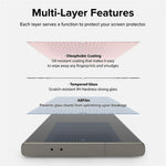 For Samsung Galaxy S25+ Tempered Glass HD Clear Screen Protector with Automatic Dust Removal Tool