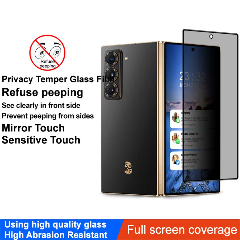 IMAK For Samsung Galaxy Z Fold Special / W25 5G Anti-Peep Tempered Glass Screen Protector Full Coverage