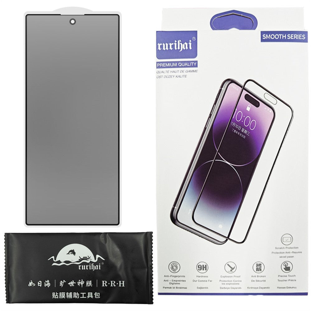 RURIHAI For Samsung Galaxy Z Fold 6 SE Screen Protector 180 Degree Anti Spy Film Ultra Clear