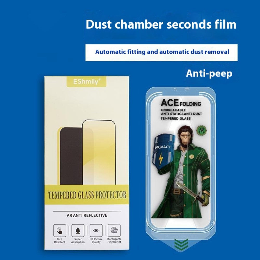 ESHMILY til iPhone 11 Pro Max / XS Max Skærmbeskytter 2.5D High Aluminium-Silicon Glass Anti Spy Film med nemt installationsværktøj