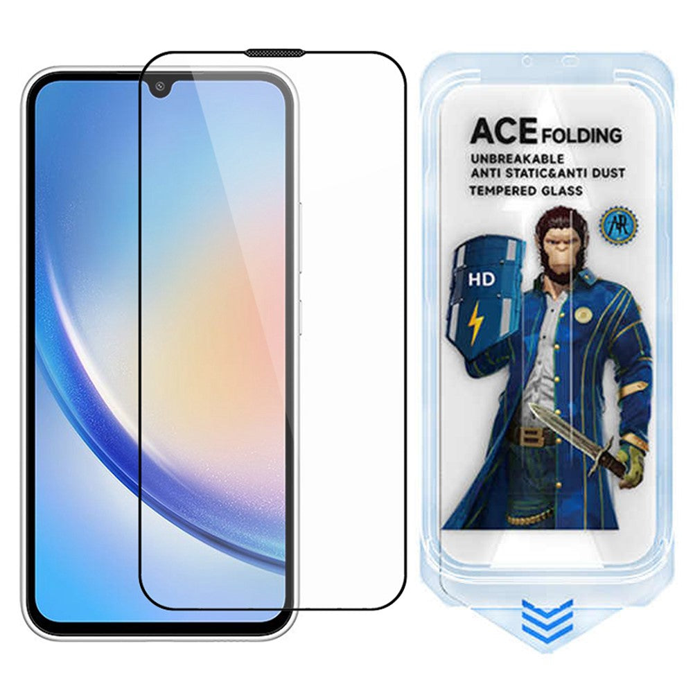 ESHMILY Til Samsung Galaxy A34 5G / M34 5G Skærmbeskytter 2.5D Højt Aluminium-Siliciumglas Klar Film med Nem Installationsværktøj