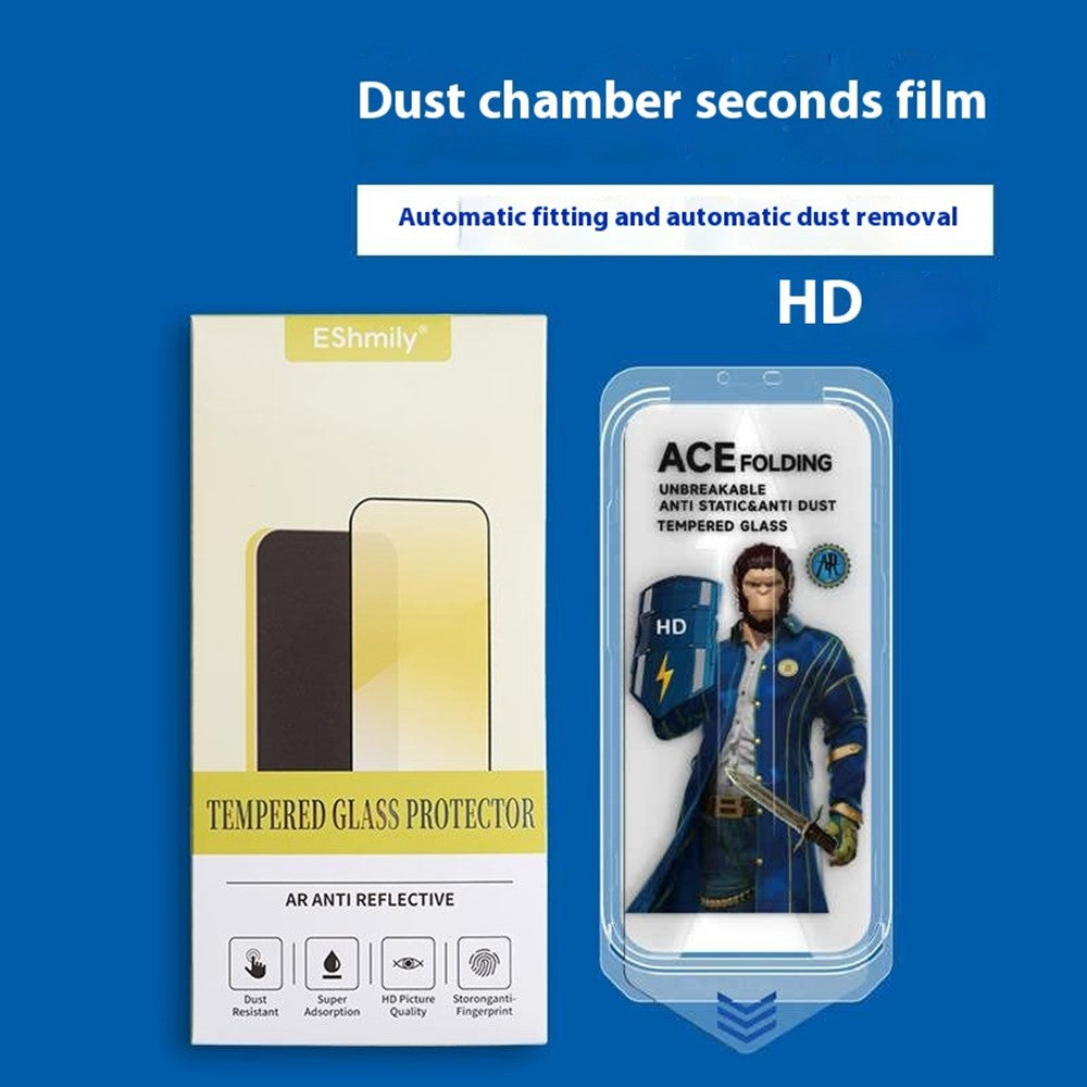 ESHMILY For Xiaomi Redmi Note 12 Pro+ 5G Screen Protector 2.5D High Aluminium-Silicon Glass Silk Printing Film with Easy Installation Tool