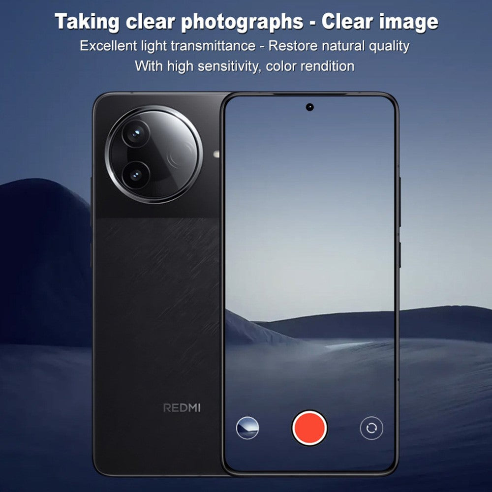 IMAK For Xiaomi Poco F7 Pro 5G / Redmi K80 5G Camera Lens Protector Tempered Glass HD Clear Lens Film (Black Version)