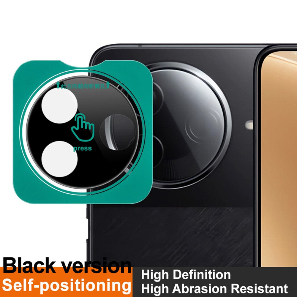 IMAK For Xiaomi Poco F7 Pro 5G / Redmi K80 5G Tempered Glass Camera Lens Protector with Self Positioning Frame (Black Version)