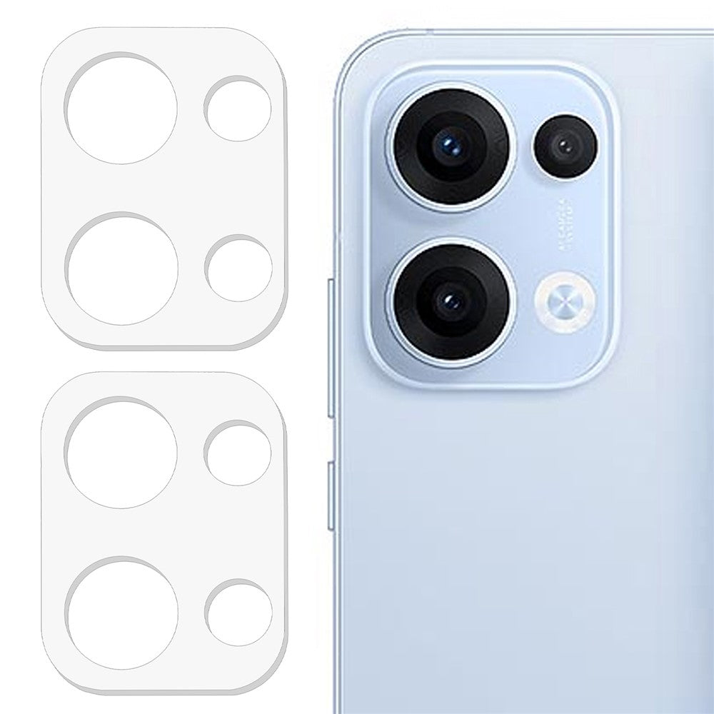 2Pcs For Oppo Reno13 5G (Global) Camera Lens Protector 3D Arc Edge Anti-Scratch Tempered Glass Lens Film