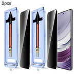 2 Sets For Samsung Galaxy S25+ / S24+ Anti Spy Tempered Glass Screen Protector with Automatic Dust Removal Tool