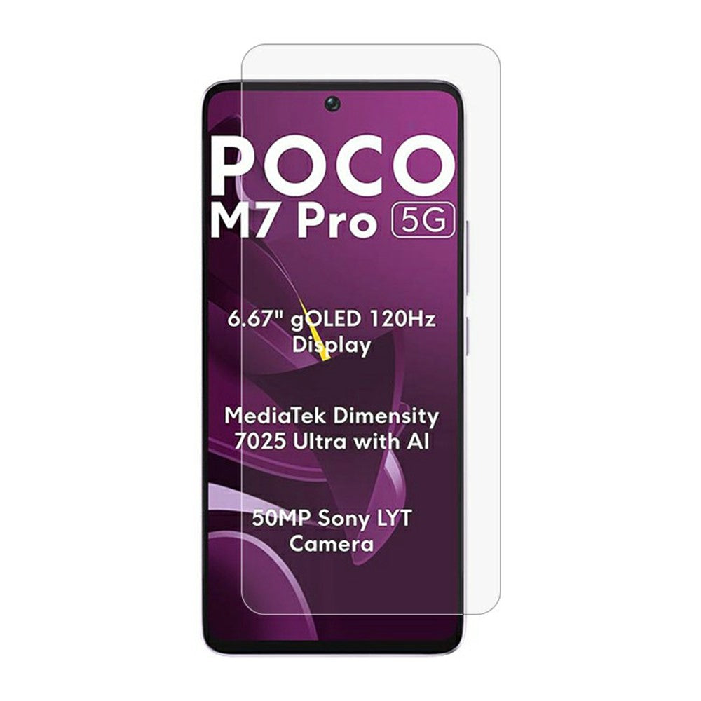 AMORUS For Xiaomi Poco M7 Pro 5G Screen Protector 2.5D Arc Edge 9H High Aluminum-Silicon Glass Film