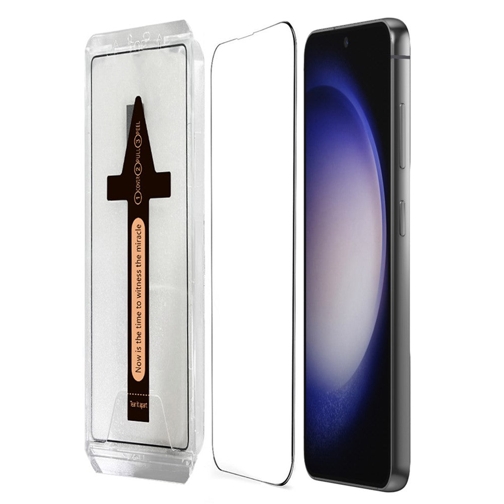 For Samsung Galaxy S23 Tempered Glass HD Clear Screen Protector with Automatic Dust Removal Tool