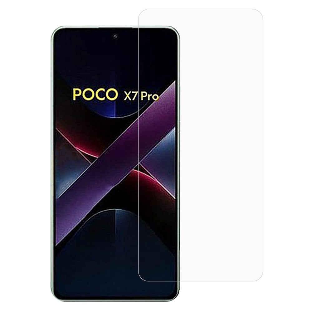 AMORUS För Xiaomi Poco X7 Pro 5G Skärmskydd 2.5D Arc Edge 9H Hög Aluminium-Silicon Glasfilm