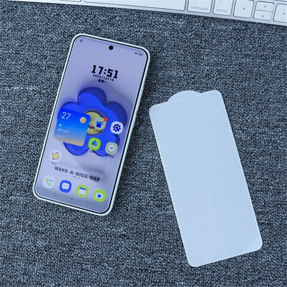 For Xiaomi 14 / 13 Screen Protector Full Glue Electroplated White Edge High Aluminum Silicone Glass Film
